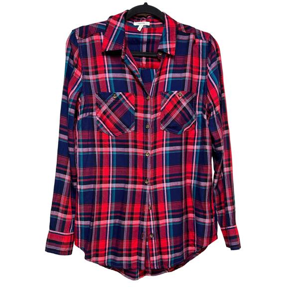 Maurice’s‎ Plaid Long Sleeve Button Down soft cotton  size Small - Picture 1 of 8